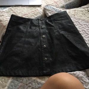 Black Leather Skirt